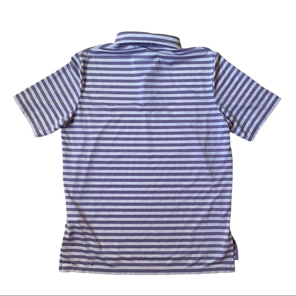 Polo Ralph Lauren Men’s Golf Polo Shirt Purple + White Stripes - Size Large - Picture 2 of 5